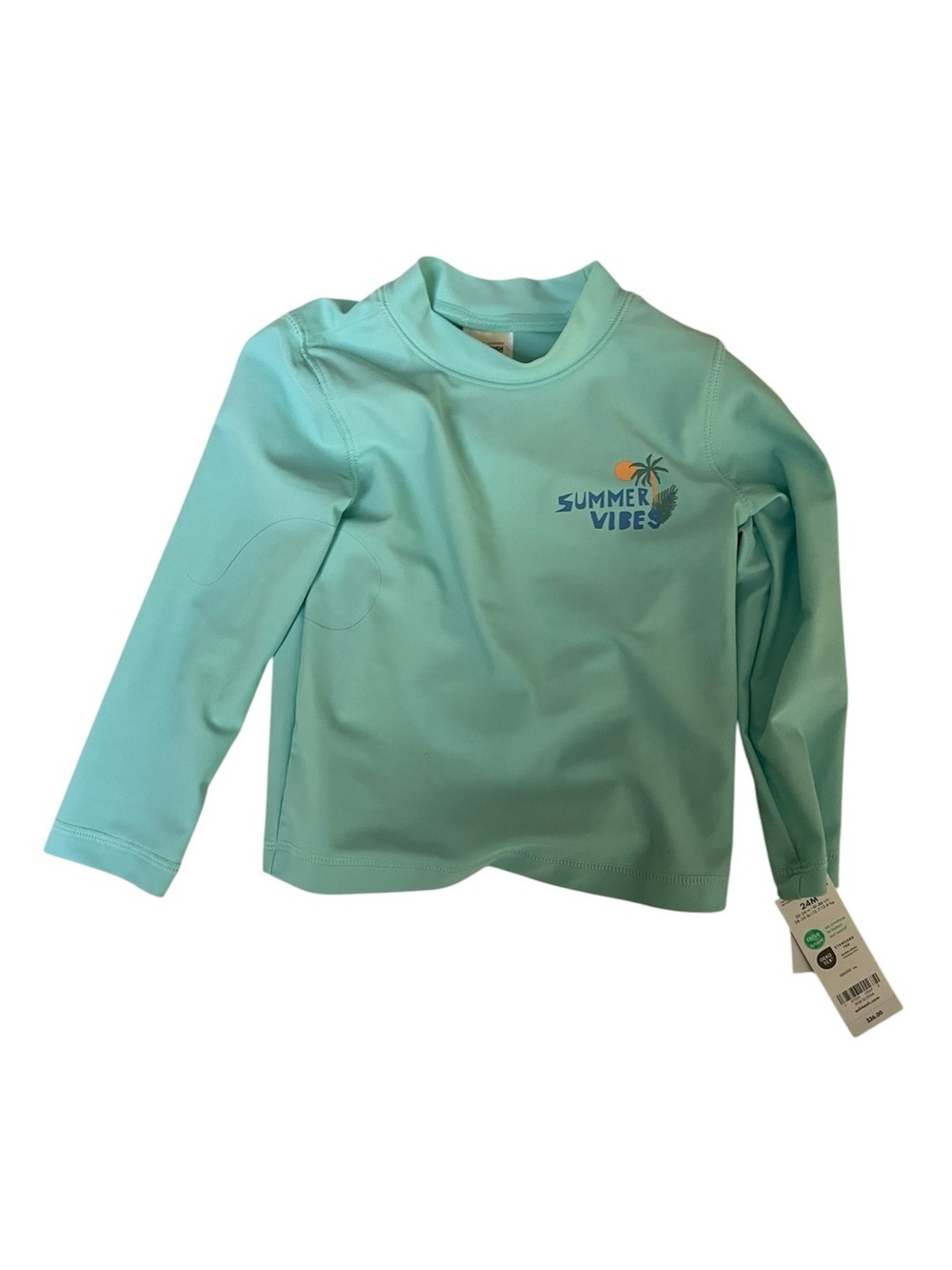 OshKosh B'gosh size: 12m Long-Sleeve Rash Guard - Aqua Mint